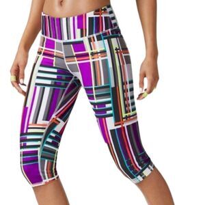 🔺️Fabletics Multicolored "Salar" Powerhold Crop Athletic Pants Small